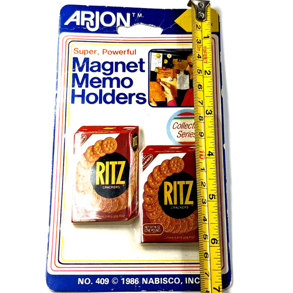 VTG Nabisco Ritz Crackers Box Refrigerator Magnet Set of 2 Arjon 1986 Advertise - Picture 3 of 9